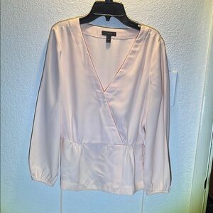 J. Crew Cream Puff Sleeve Wrap Blouse